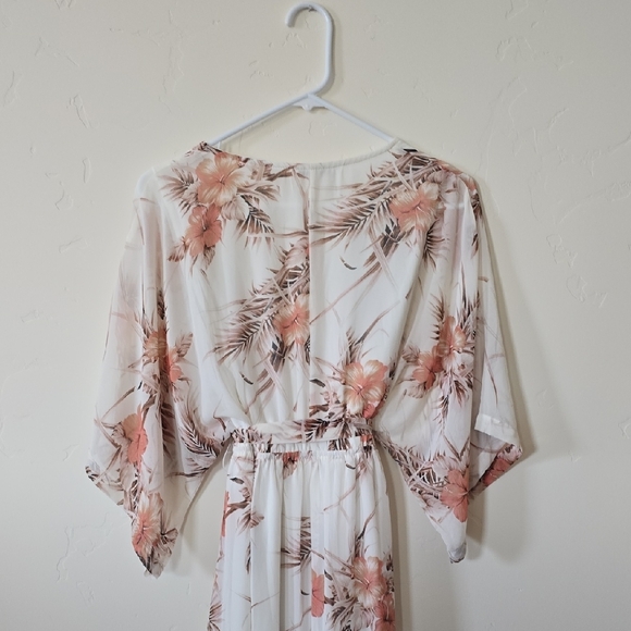 Baltic Born Floral Maxi Dress in White and Orange - Picture 4 of 6